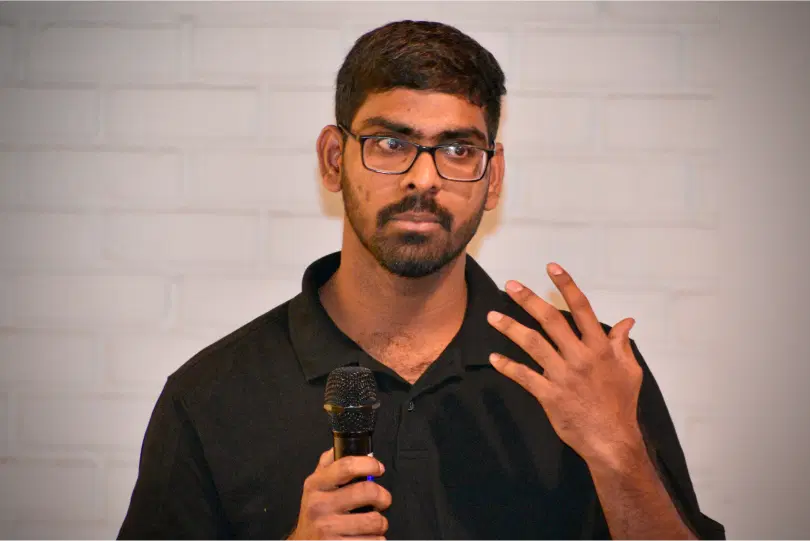 Audience engaged in a talk at the Dojima Hyderabad event.